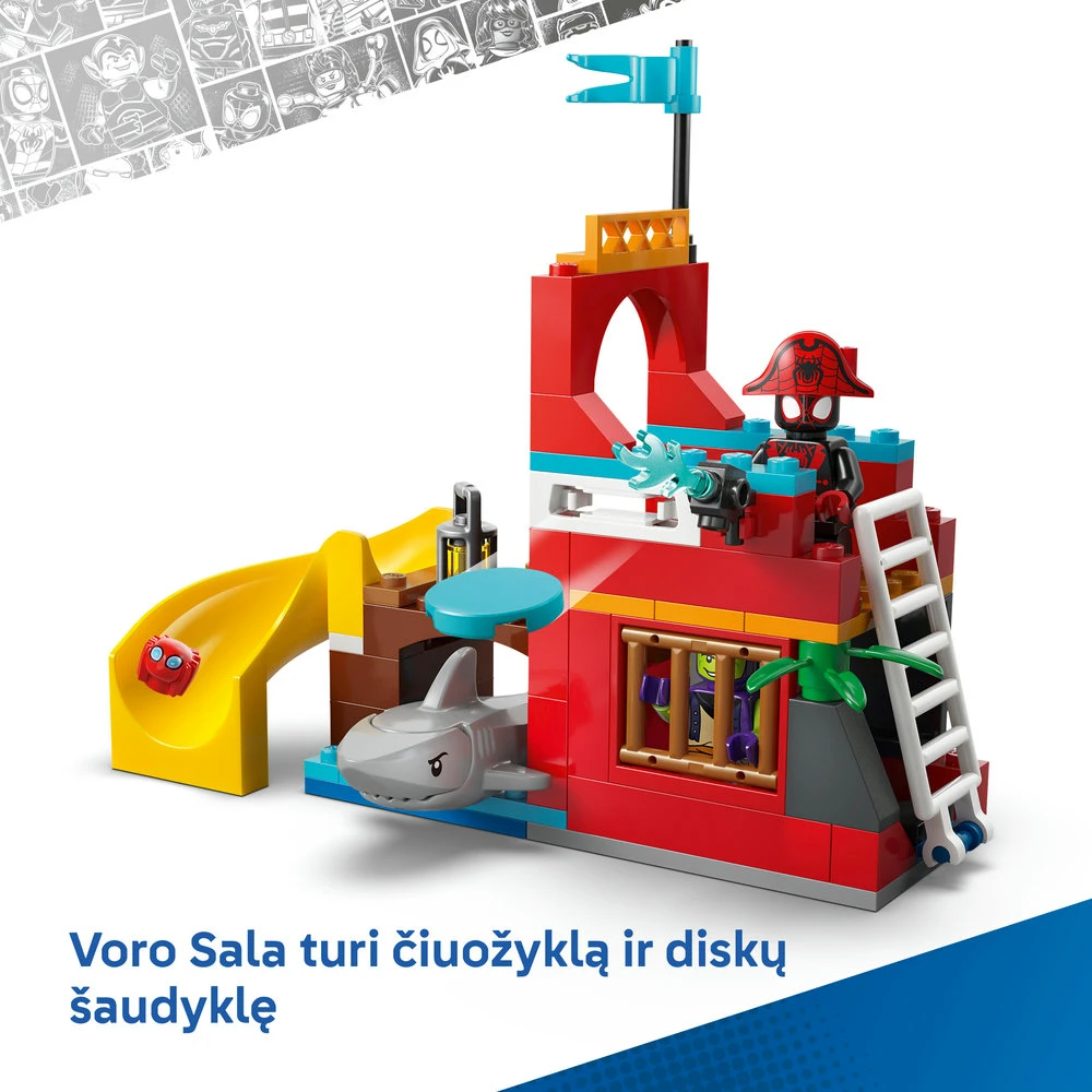 LEGO® ǀ Marvel Spidey And His Amazing Friends Voriuko komandos piratų laivas 11208