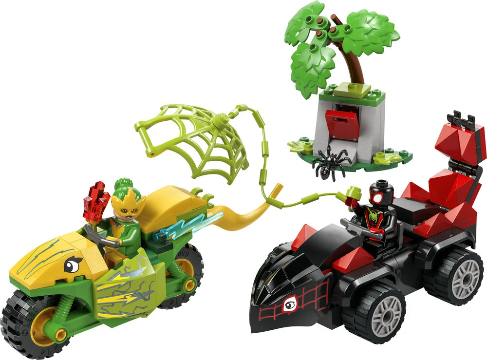 LEGO® Marvel Suktukas ir Elektro dinozauro formos transporto priemonės gaudynės (11198)