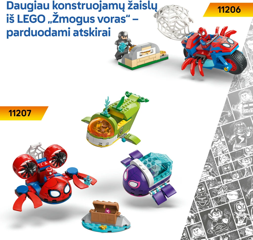 LEGO® ǀ Marvel Spidey And His Amazing Friends Voriuko komandos piratų laivas 11208