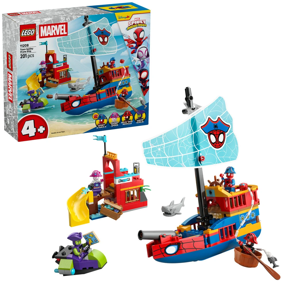 LEGO® ǀ Marvel Spidey And His Amazing Friends Voriuko komandos piratų laivas 11208