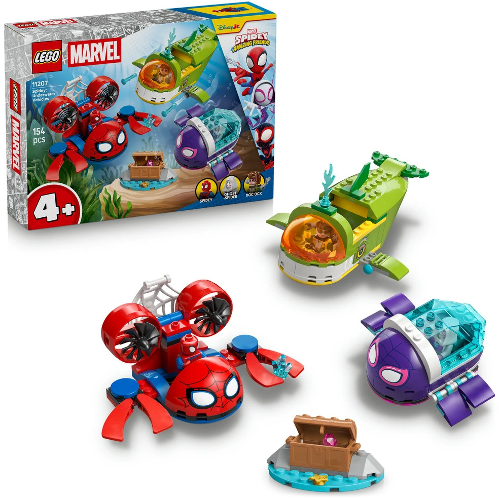 LEGO® ǀ Marvel Spidey And His Amazing Friends Voriukas: povandeninės transporto priemonės 11207