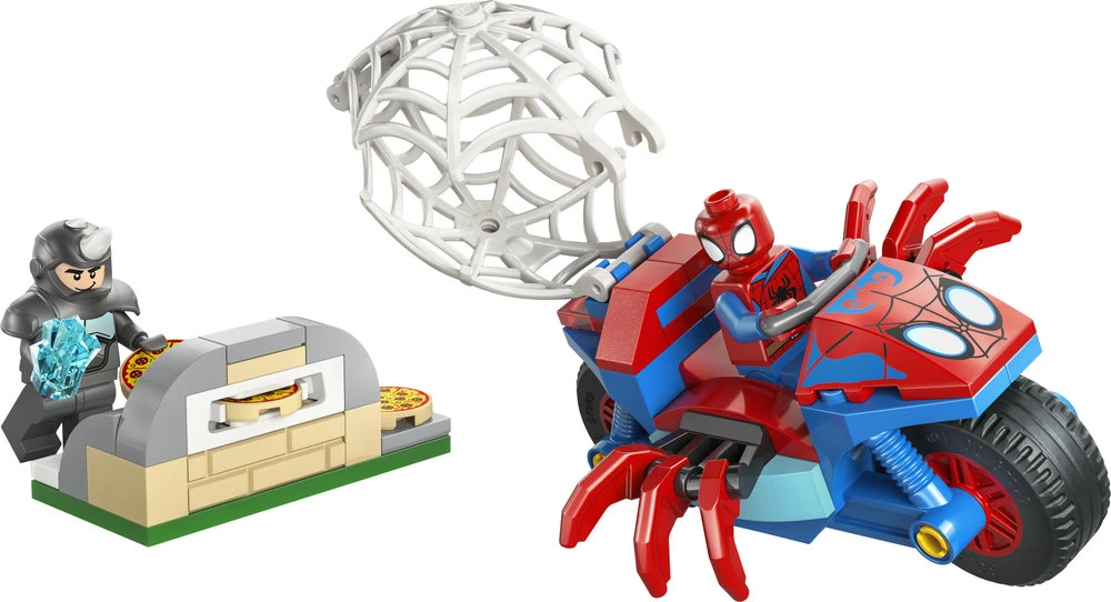 LEGO® ǀ Marvel Spidey And His Amazing Friends Voriukas ant motociklo prieš Raganosį 11206