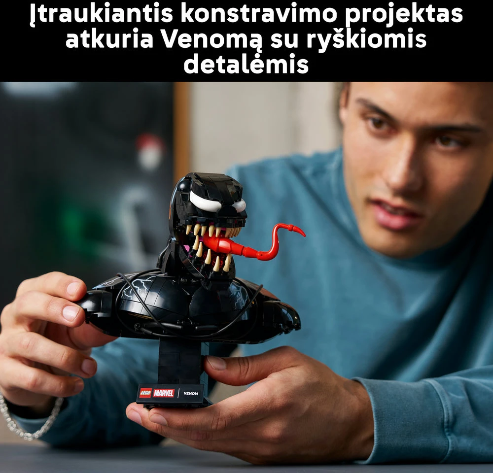LEGO® ǀ Marvel Venomo biustas, kolekcinis rinkinys 76356