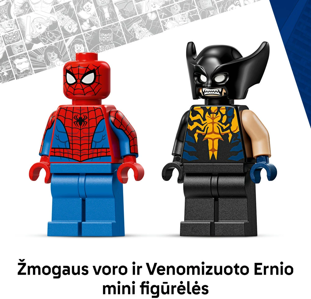 LEGO® ǀ Marvel Žmogaus voro automobilis prieš venomizuotą Ernį 76336