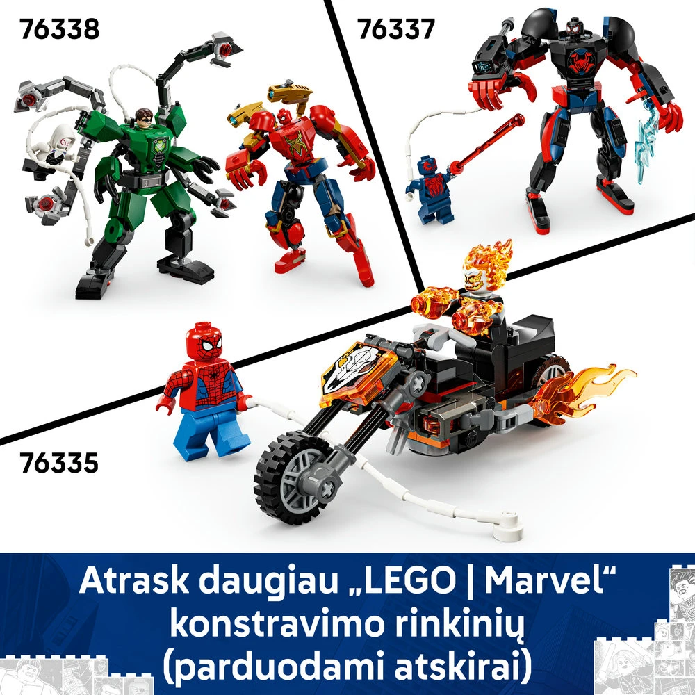 LEGO® ǀ Marvel Žmogaus voro automobilis prieš venomizuotą Ernį 76336