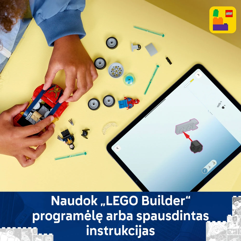 LEGO® ǀ Marvel Žmogaus voro automobilis prieš venomizuotą Ernį 76336
