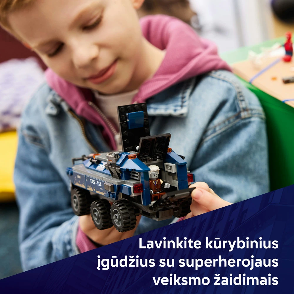 LEGO® ǀ Marvel Žmogaus voro kalinių transporterio gaudynės 76349