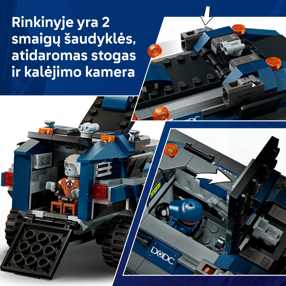LEGO® ǀ Marvel Žmogaus voro kalinių transporterio gaudynės 76349