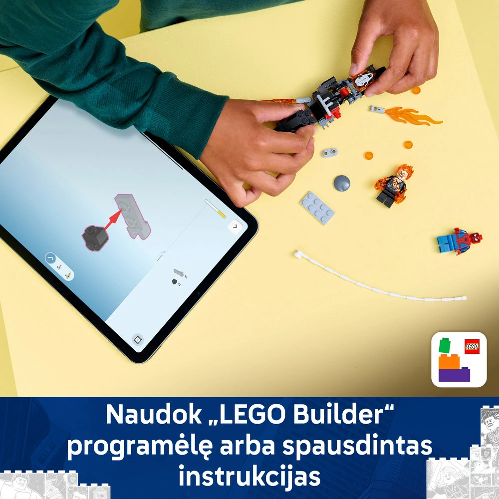 LEGO® | Marvel Žmogus voras prieš Tamsos baikerio motociklą 76335