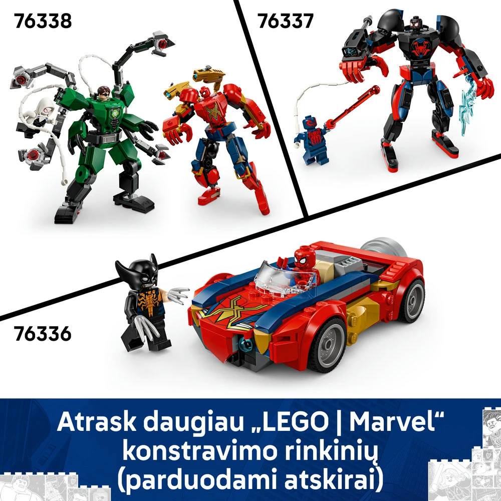 LEGO® | Marvel Žmogus voras prieš Tamsos baikerio motociklą 76335