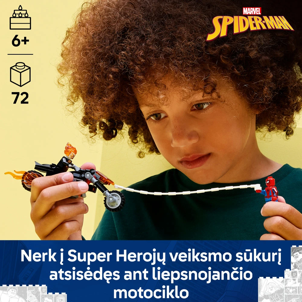 LEGO® | Marvel Žmogus voras prieš Tamsos baikerio motociklą 76335