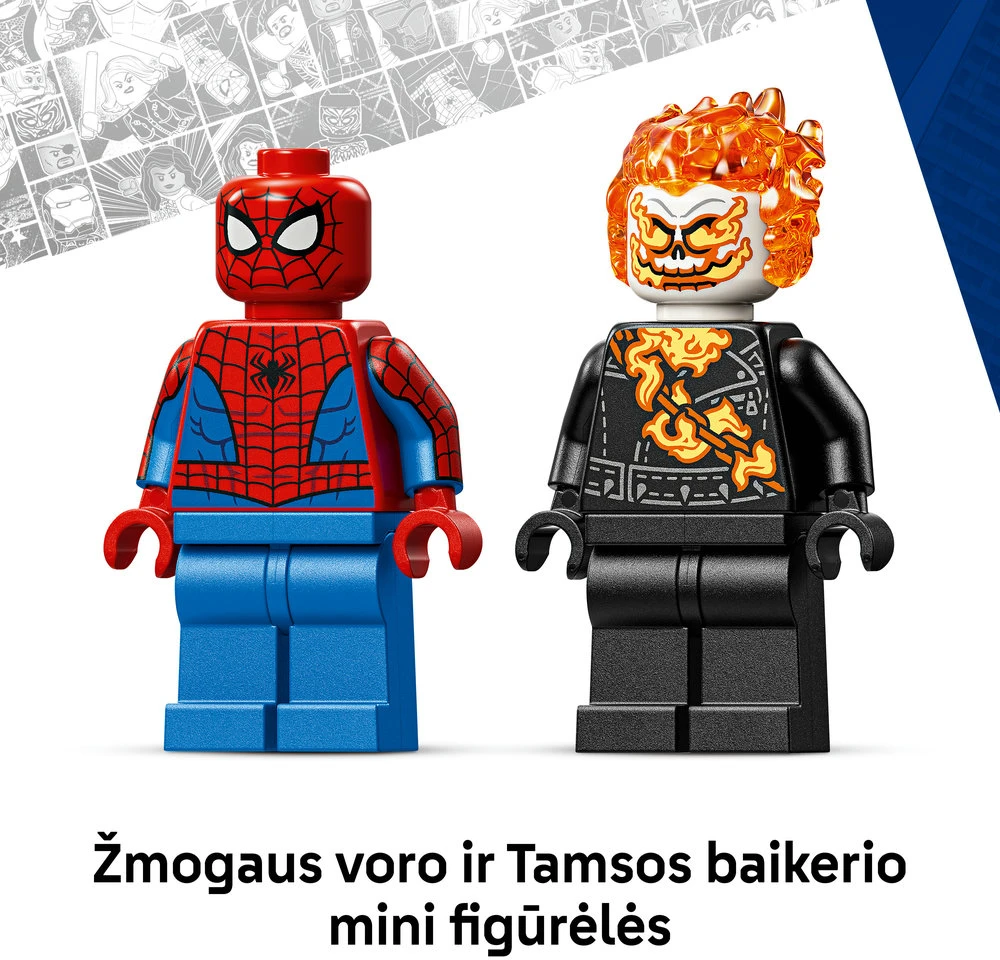 LEGO® | Marvel Žmogus voras prieš Tamsos baikerio motociklą 76335