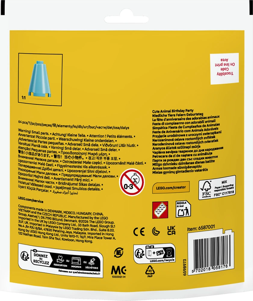 LEGO® Mielas gyvūnų gimtadienio vakarėlis 30715