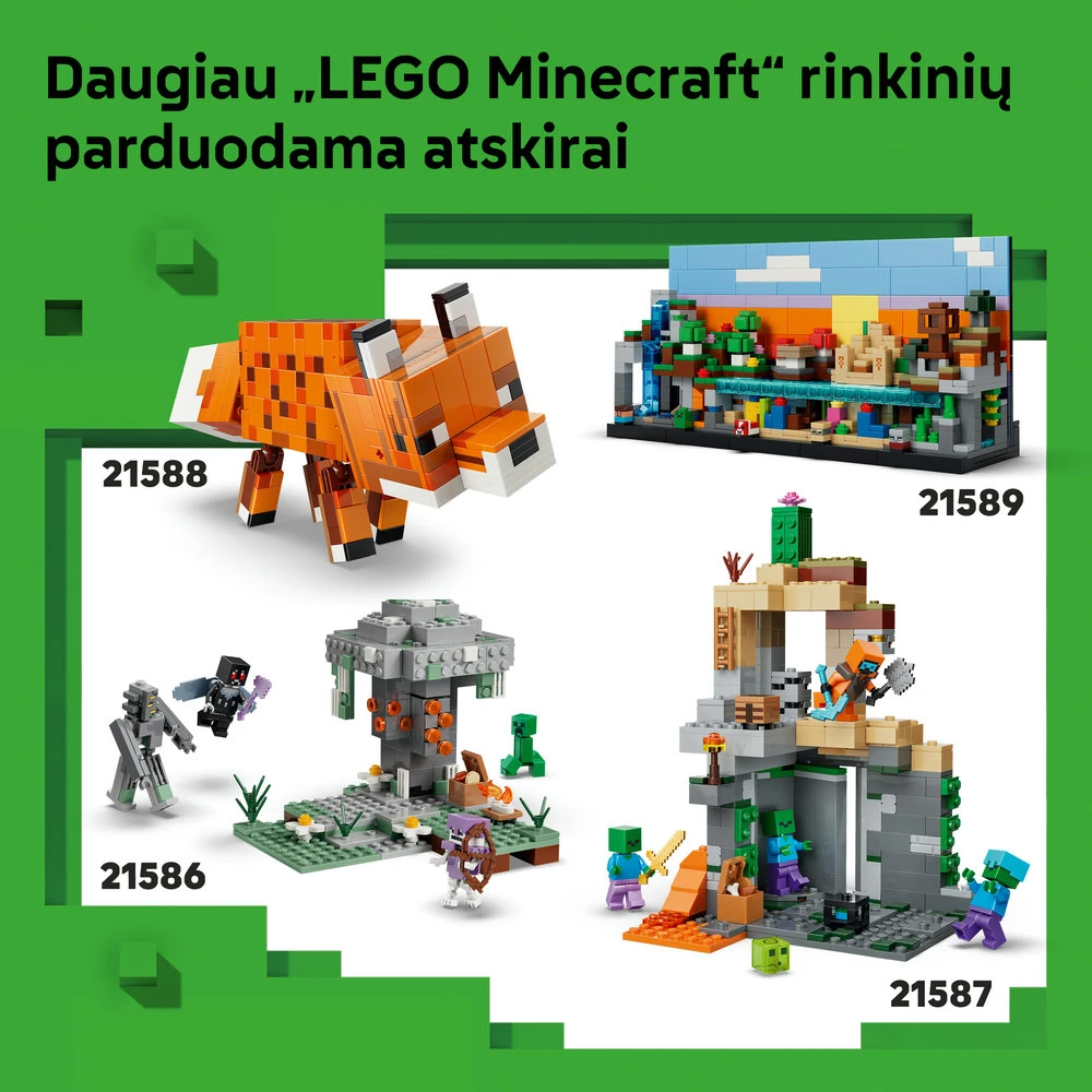 LEGO® Minecraft® Džiūsnų skeletų mūšis Žaidėjo dovana 21590