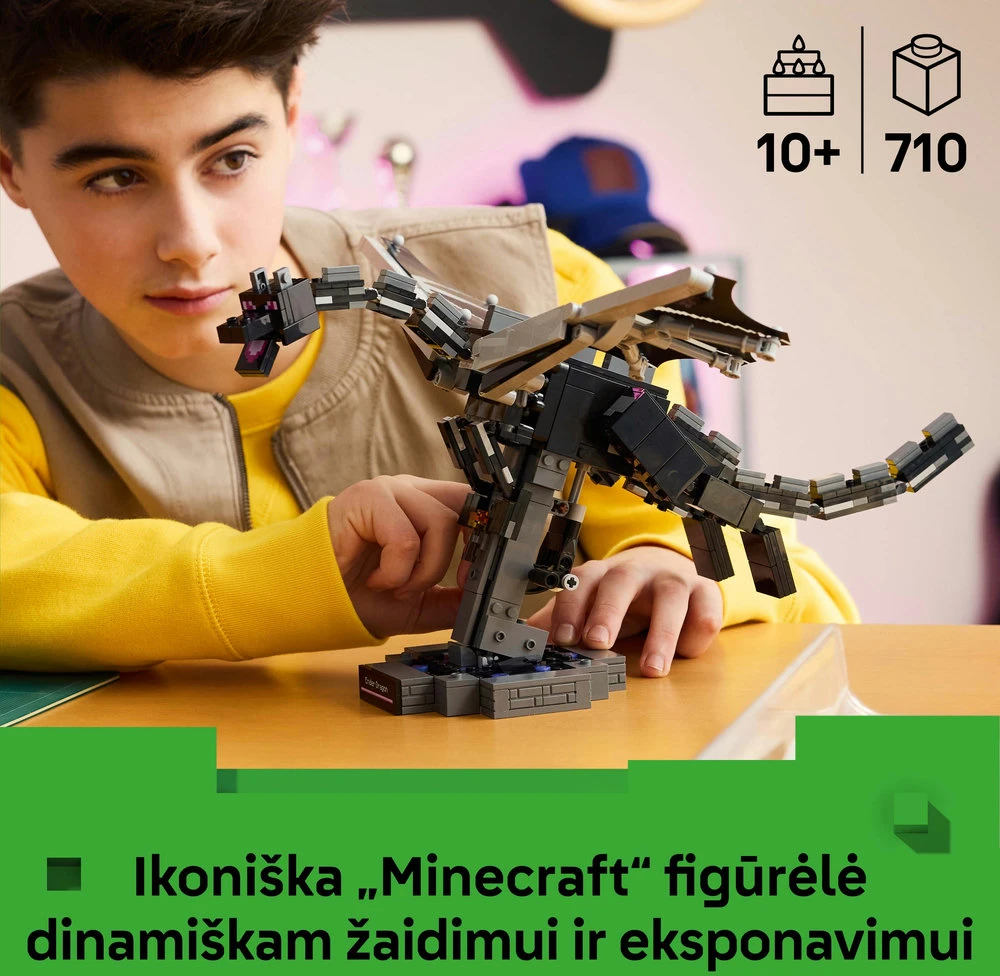 LEGO® Minecraft® Enderio drakonas Žaidimo dekoracija 21595