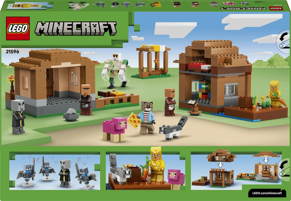 LEGO® Minecraft® Evokeris ir kaimo užpuolimas Žaislas 21596