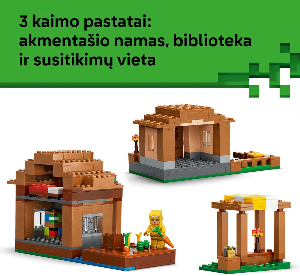 LEGO® Minecraft® Evokeris ir kaimo užpuolimas Žaislas 21596