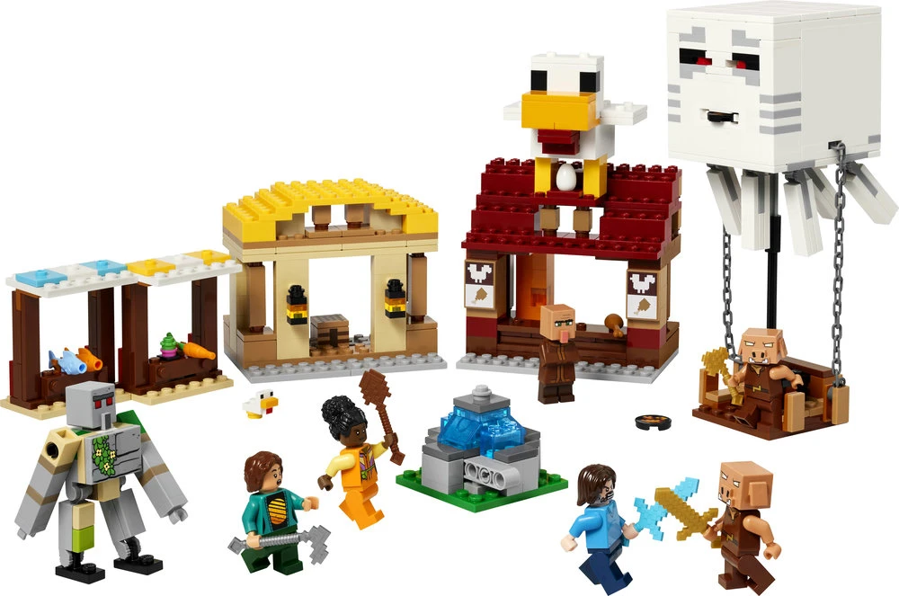 LEGO® Minecraft Gastas balionas ir kaimo užpuolimas (21273)