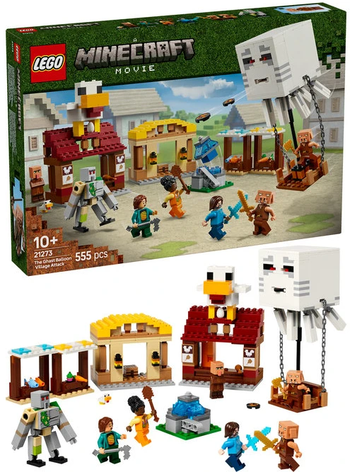 LEGO® Minecraft Gastas balionas ir kaimo užpuolimas (21273)