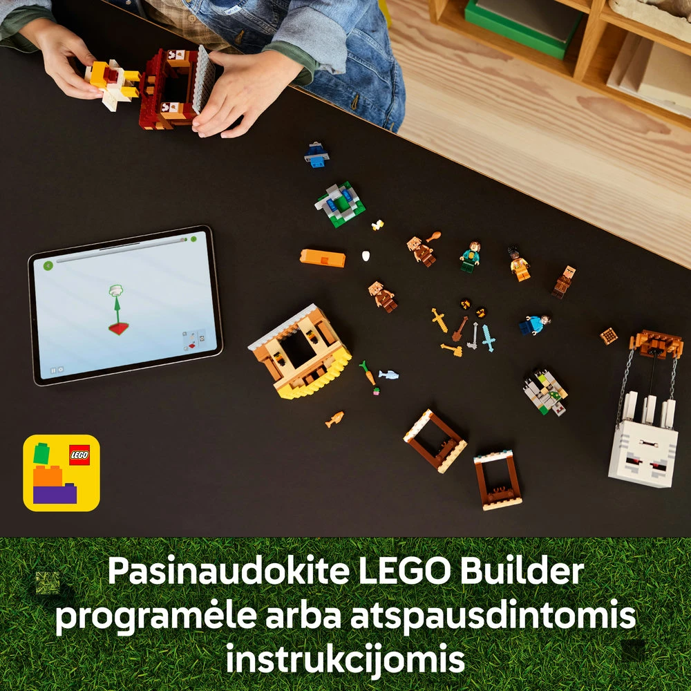 LEGO® Minecraft Gastas balionas ir kaimo užpuolimas (21273)