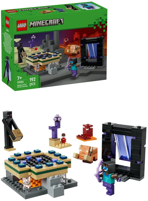LEGO® Minecraft® Kelionė į Neterį ir Enderį Žaislas 21584
