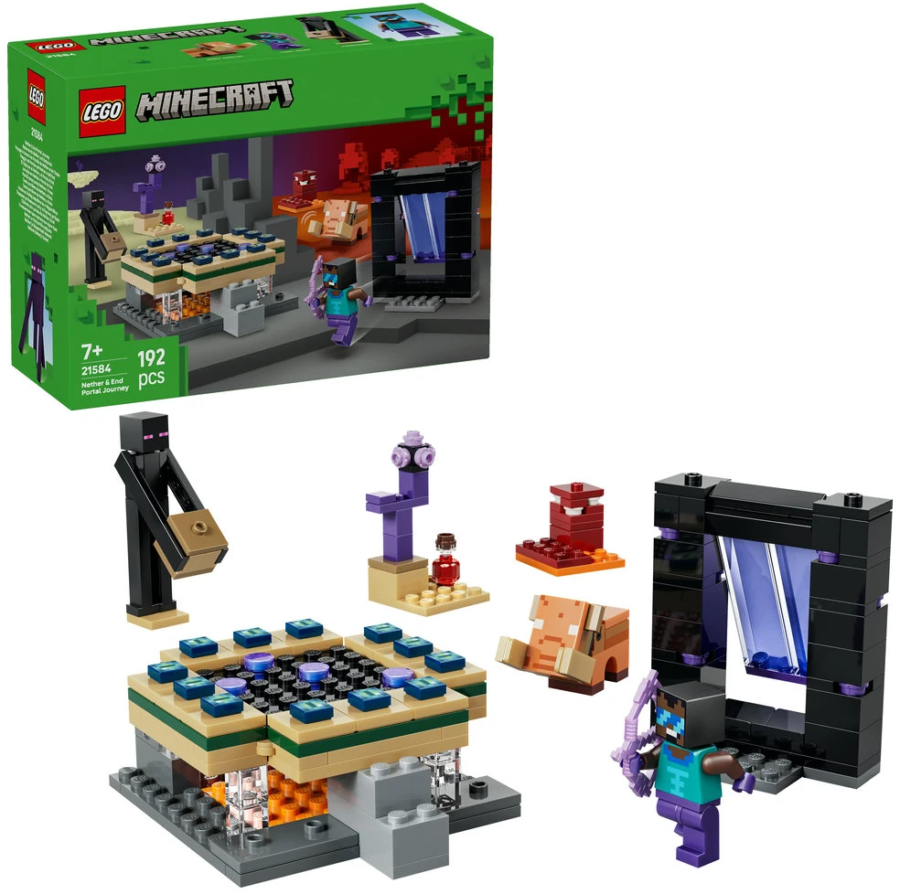 LEGO® Minecraft® Kelionė į Neterį ir Enderį Žaislas 21584