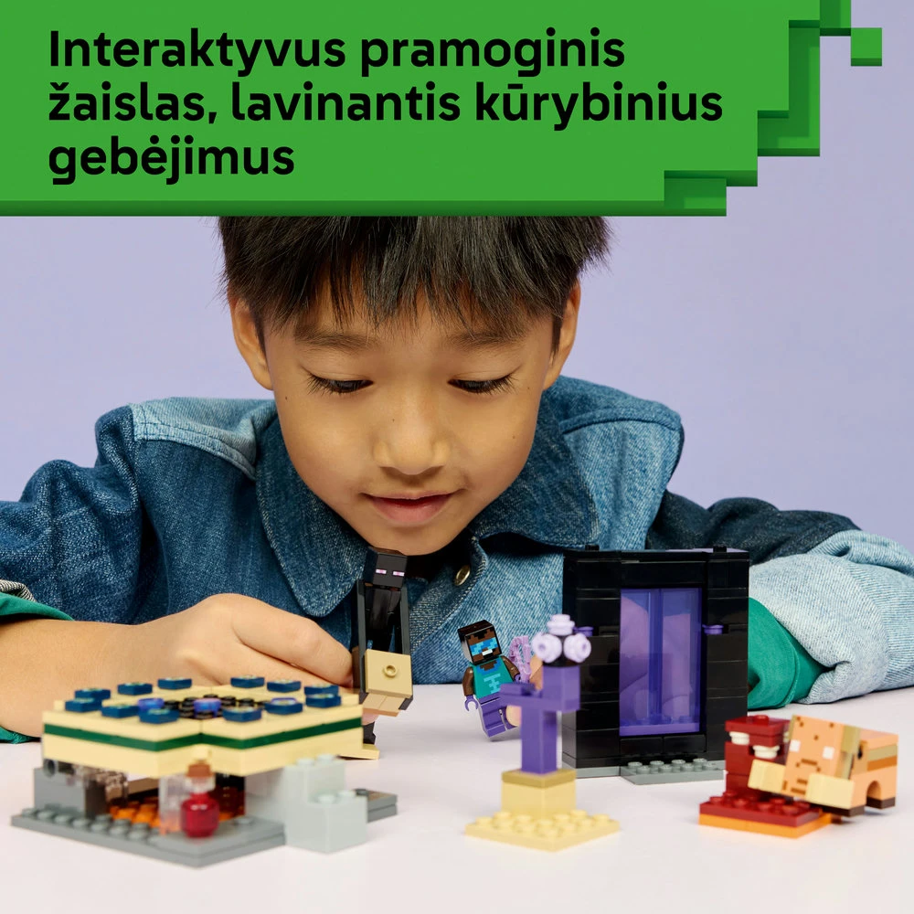 LEGO® Minecraft® Kelionė į Neterį ir Enderį Žaislas 21584