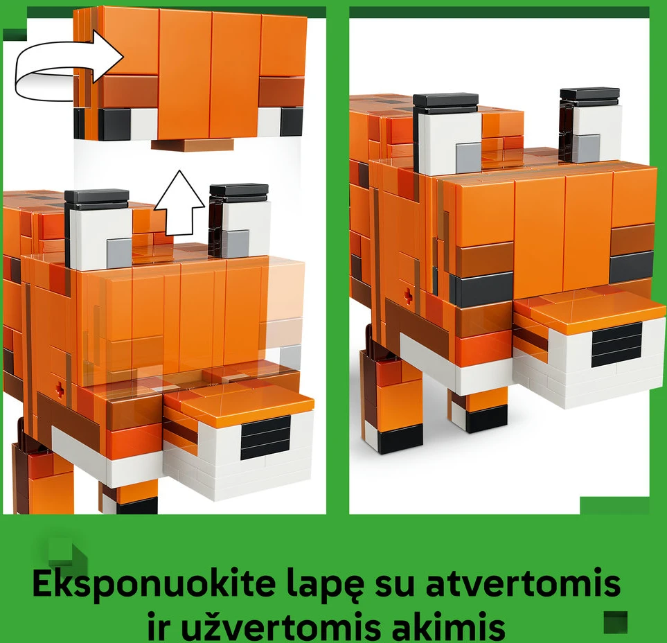 LEGO® Minecraft® Lapė Žaidimo tematikos dekoracija 21588