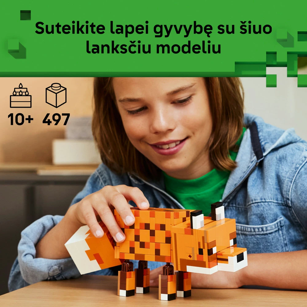 LEGO® Minecraft® Lapė Žaidimo tematikos dekoracija 21588
