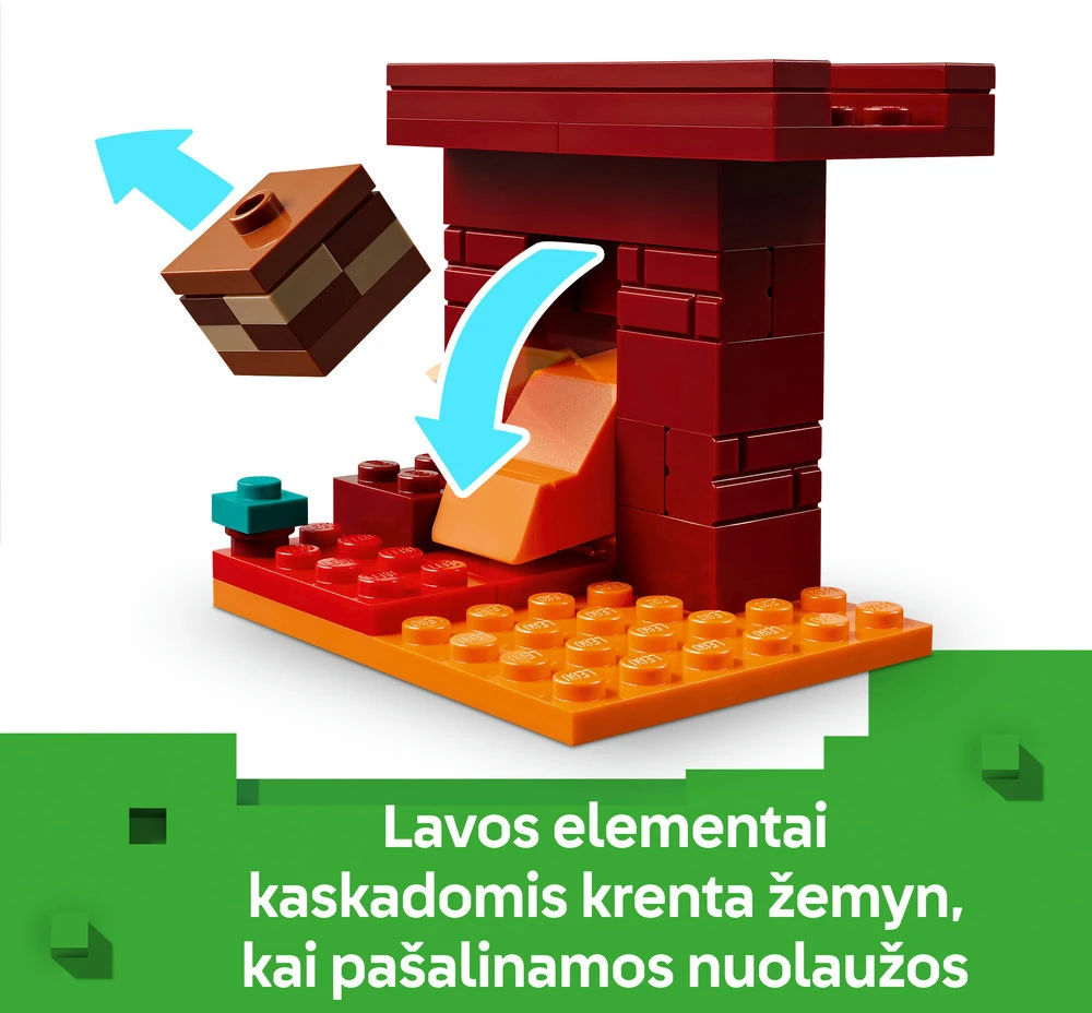 LEGO® Minecraft Lavos mūšis Nether dimensijoje (21266)