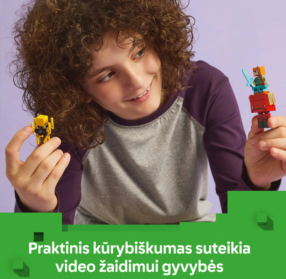 LEGO® Minecraft Lavos mūšis Nether dimensijoje (21266)