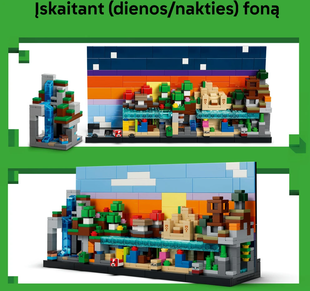 LEGO® Minecraft® Mini biomai Konstravimo rinkinys 21589