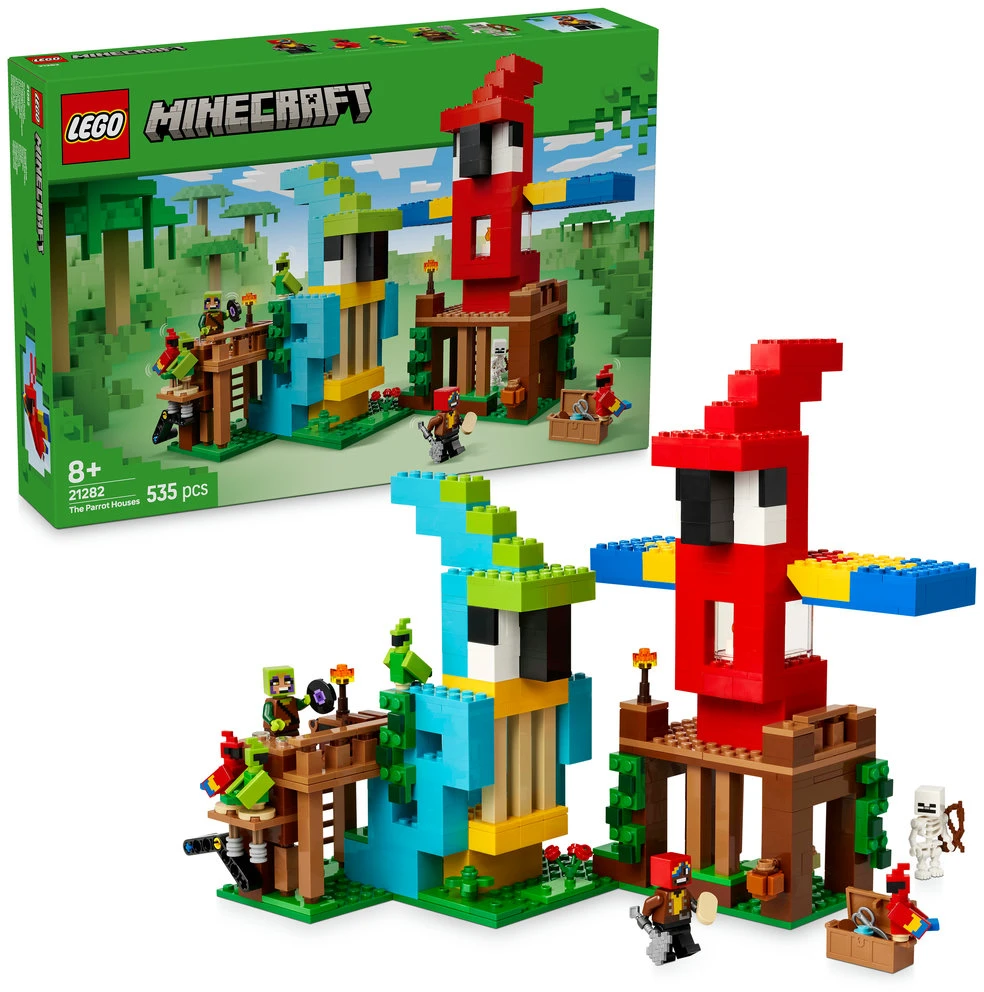LEGO® Minecraft® Papūgų namai, žaidimo rinkinys 21282