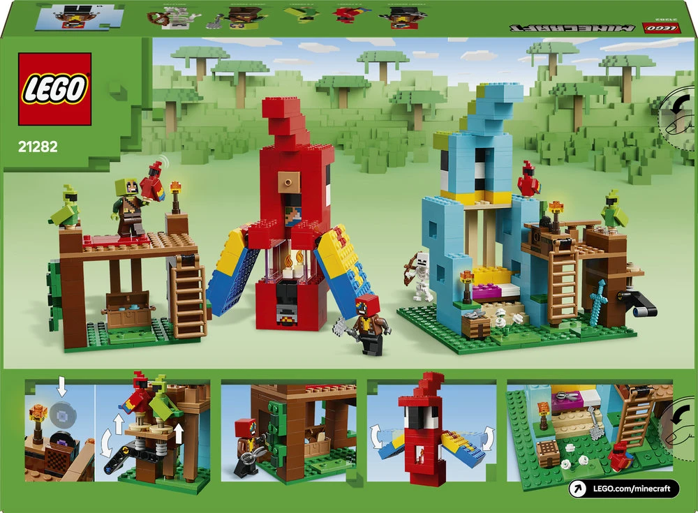 LEGO® Minecraft® Papūgų namai, žaidimo rinkinys 21282