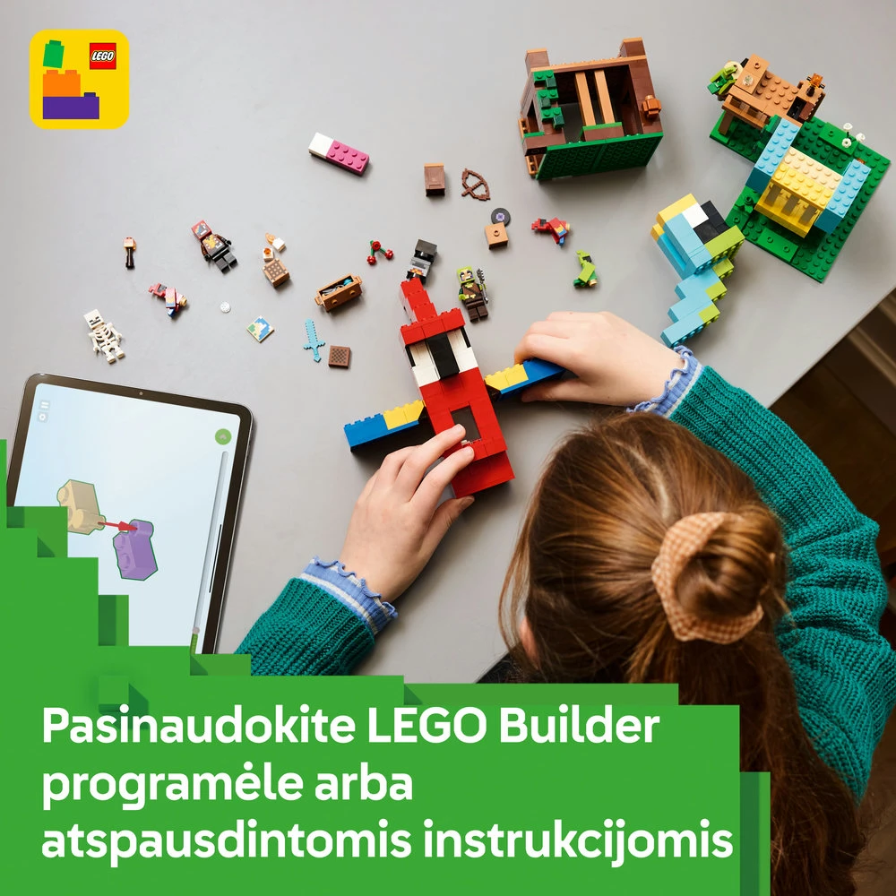 LEGO® Minecraft® Papūgų namai, žaidimo rinkinys 21282