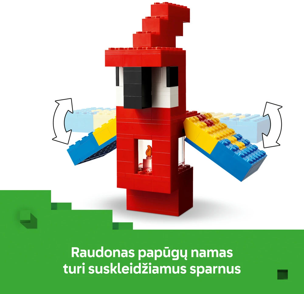 LEGO® Minecraft® Papūgų namai, žaidimo rinkinys 21282