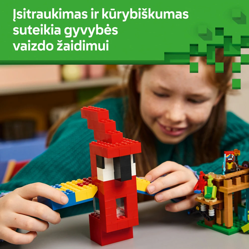 LEGO® Minecraft® Papūgų namai, žaidimo rinkinys 21282