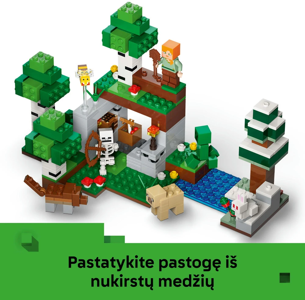 LEGO® Minecraft® Pirmosios nakties nuotykis, žaislas 21593
