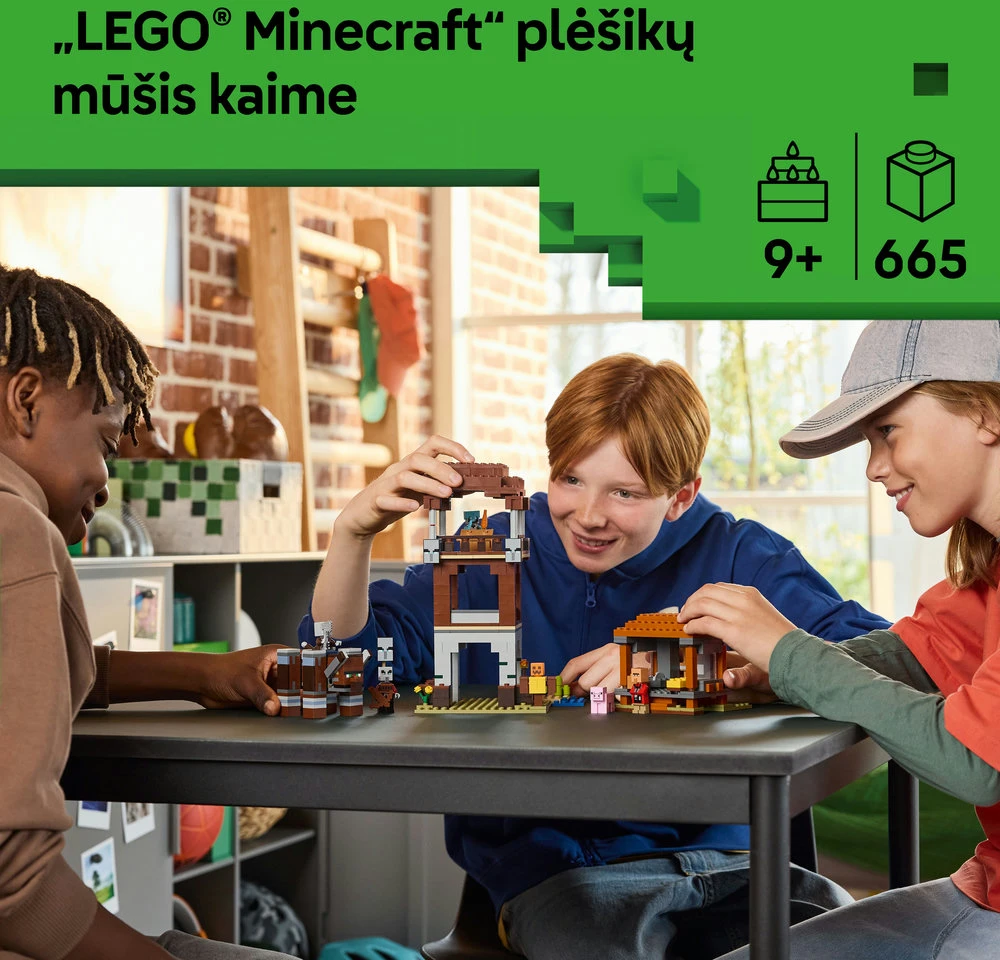 LEGO® Minecraft® Plėšikų sargybos postas ir naikintojas 21278