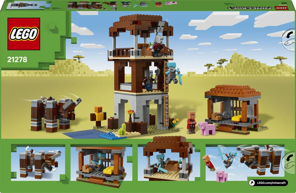 LEGO® Minecraft® Plėšikų sargybos postas ir naikintojas 21278