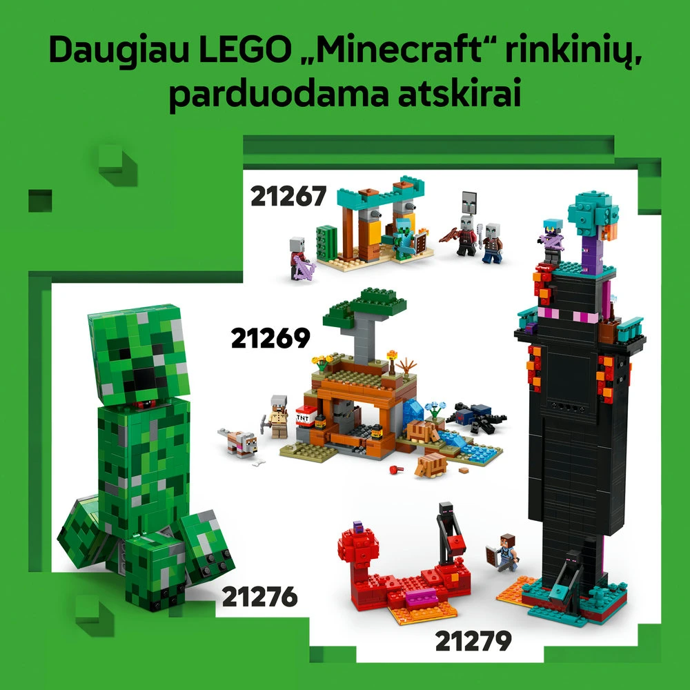 LEGO® Minecraft® Plėšikų sargybos postas ir naikintojas 21278