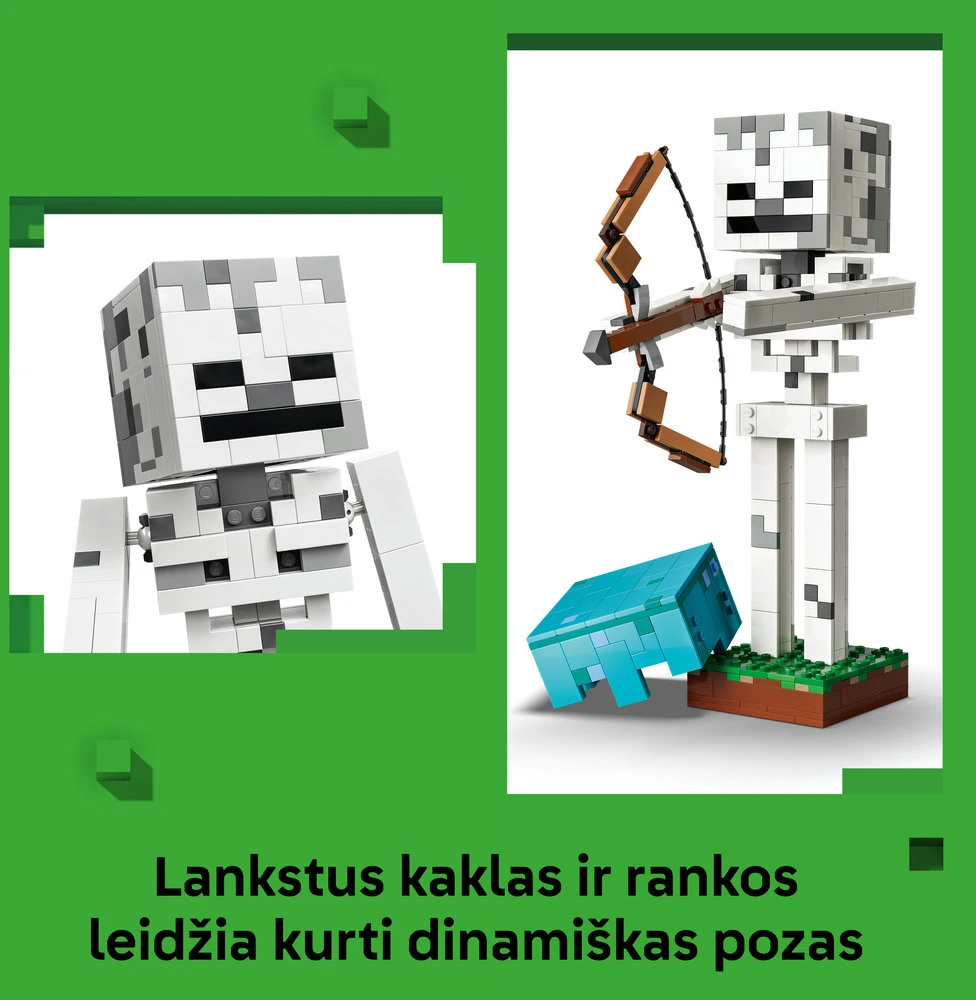 LEGO® Minecraft® Skeletas Žaidimo tematikos dekoras 21594