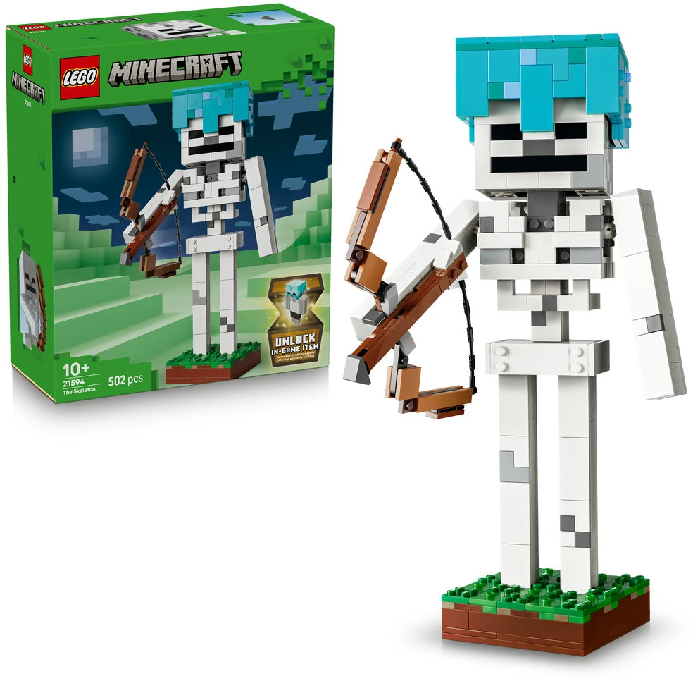 LEGO® Minecraft® Skeletas Žaidimo tematikos dekoras 21594