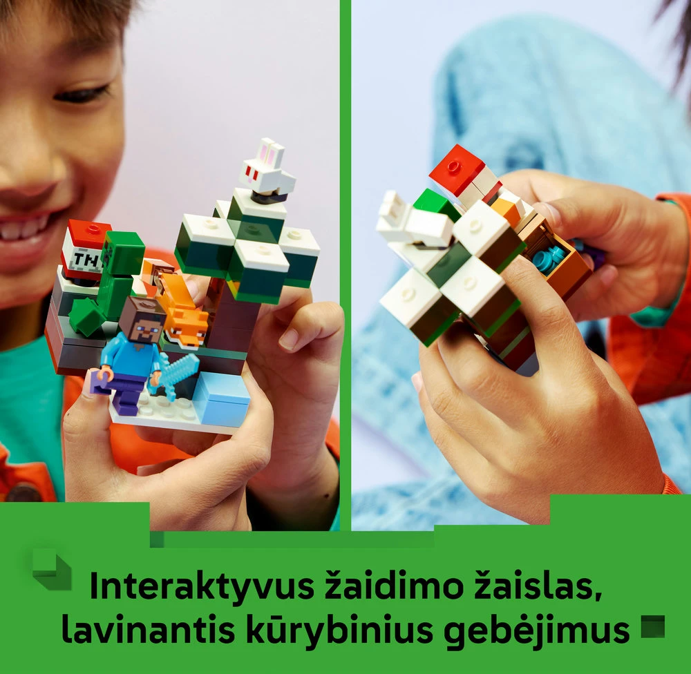 LEGO® Minecraft® Styvo nuotykis taigoje Dovana 21583
