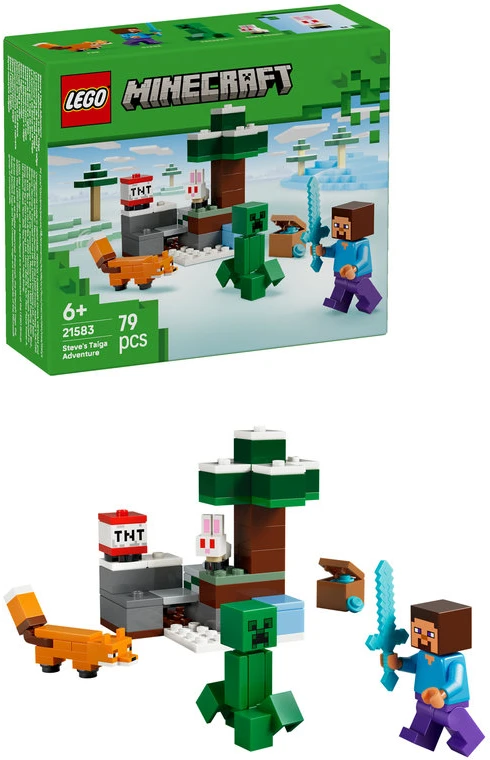 LEGO® Minecraft® Styvo nuotykis taigoje Dovana 21583