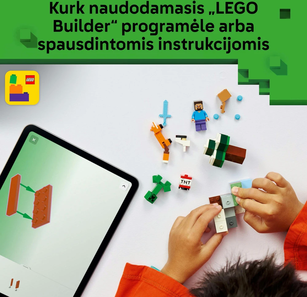 LEGO® Minecraft® Styvo nuotykis taigoje Dovana 21583