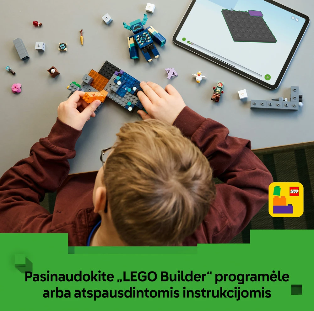 LEGO® Minecraft® Susirėmimas su prižiūrėtoju Suvenyras 21274