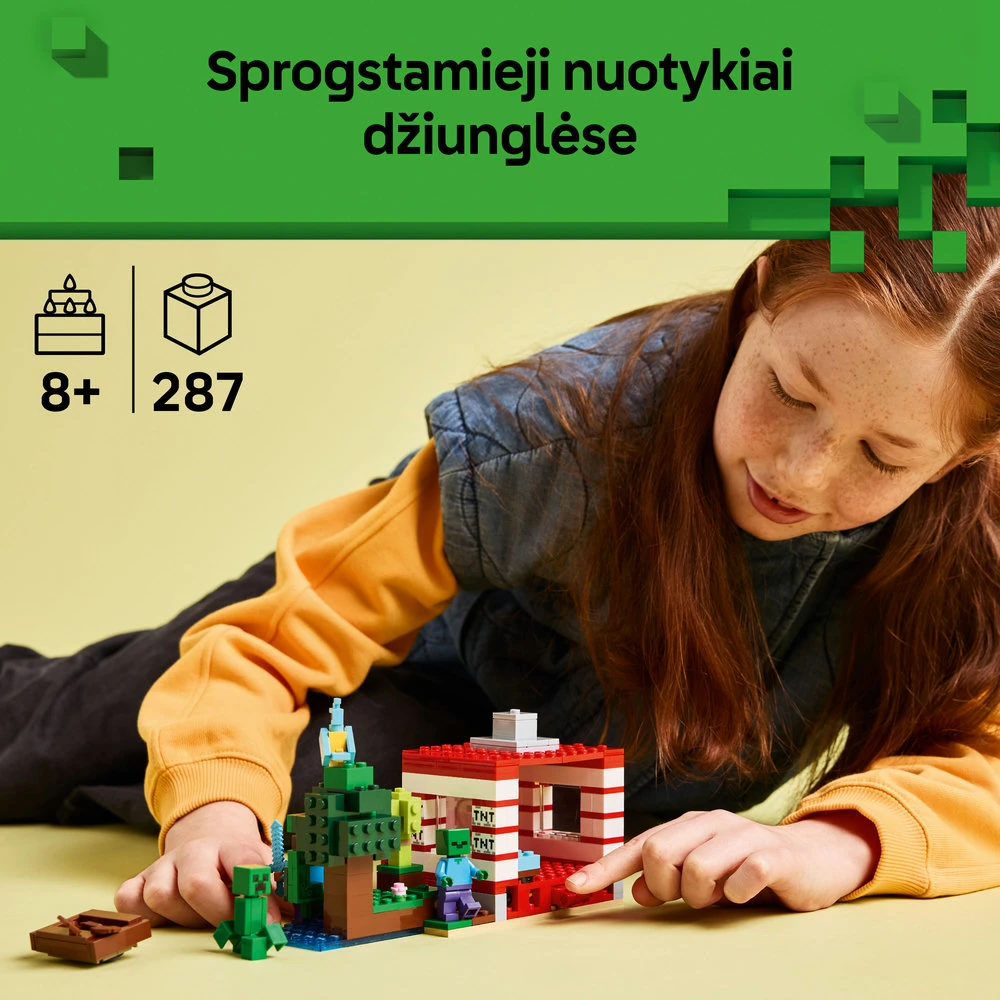 LEGO® Minecraft® TNT džiunglių namas, žaislas 21275
