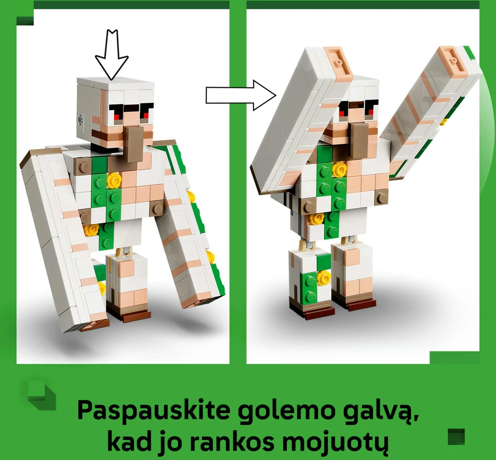 LEGO® Minecraft® Vištų raitelis ir užpuolimas dykumoje 21592