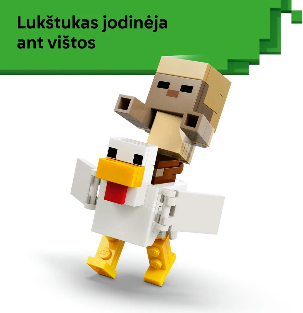 LEGO® Minecraft® Vištų raitelis ir užpuolimas dykumoje 21592